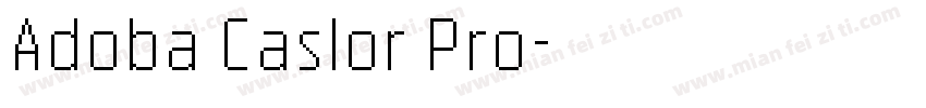 Adoba Caslor Pro字体转换